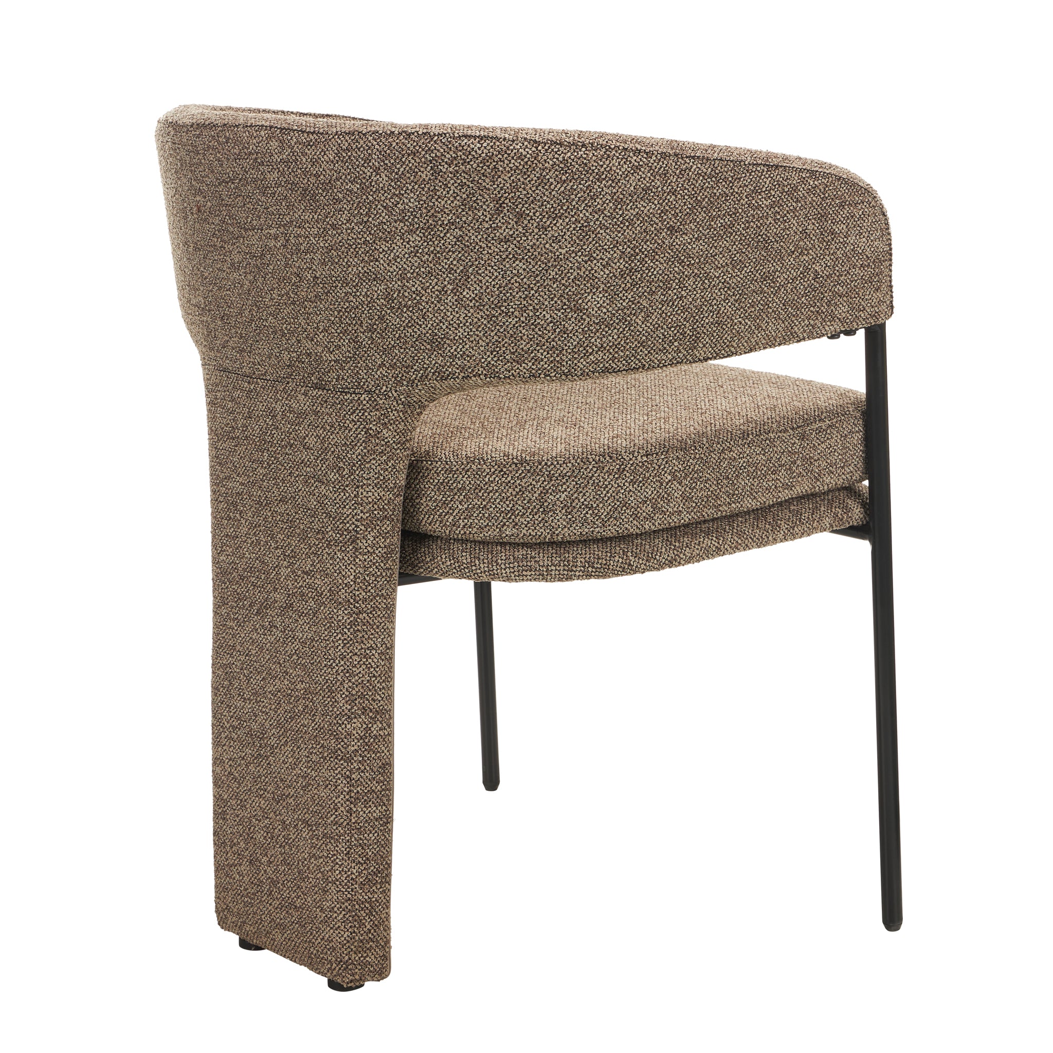 Set of 2 - Lorvain Fabric Dining Chair - Cobble Chocolate Dining Chairs Mars-Core