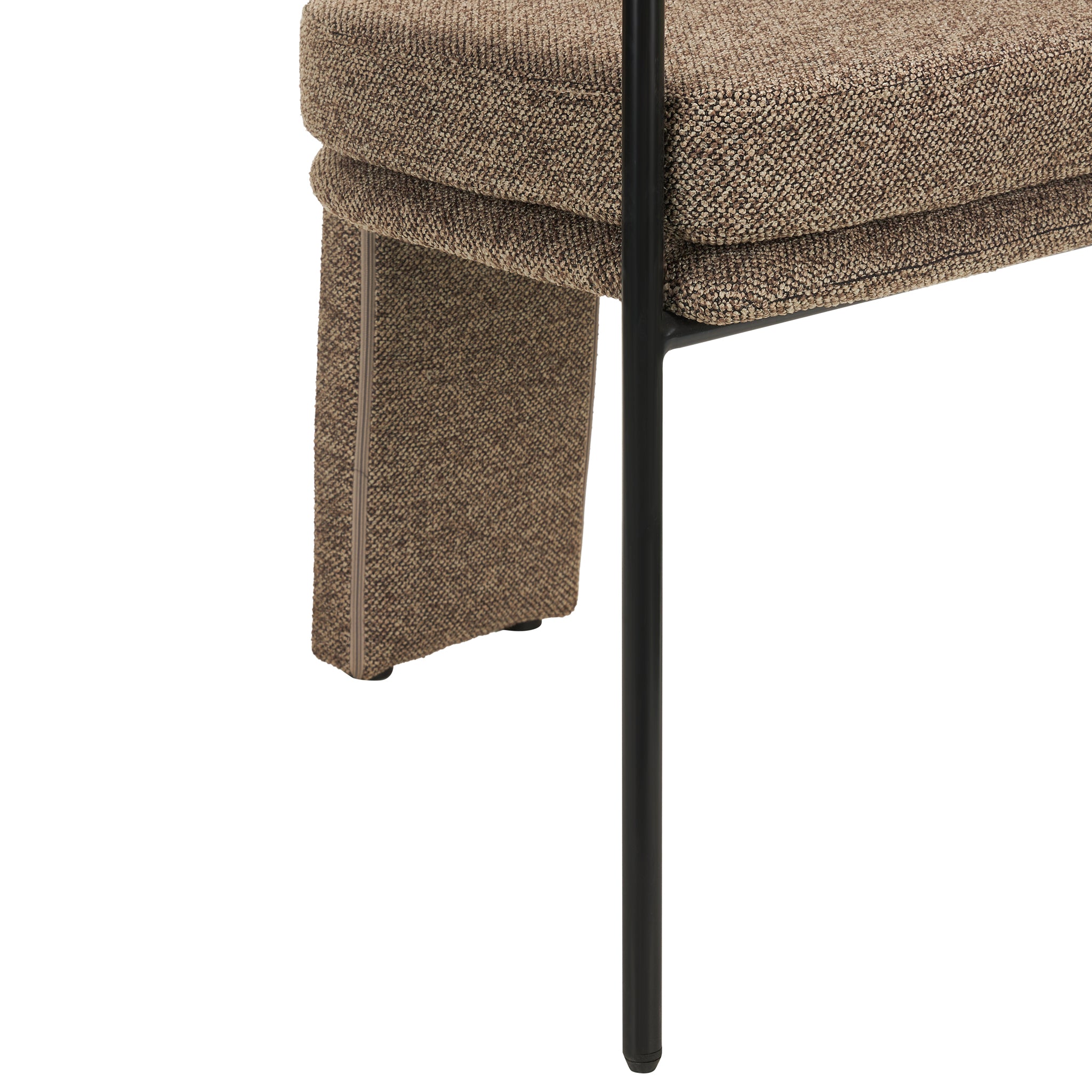 Set of 2 - Lorvain Fabric Dining Chair - Cobble Chocolate Dining Chairs Mars-Core