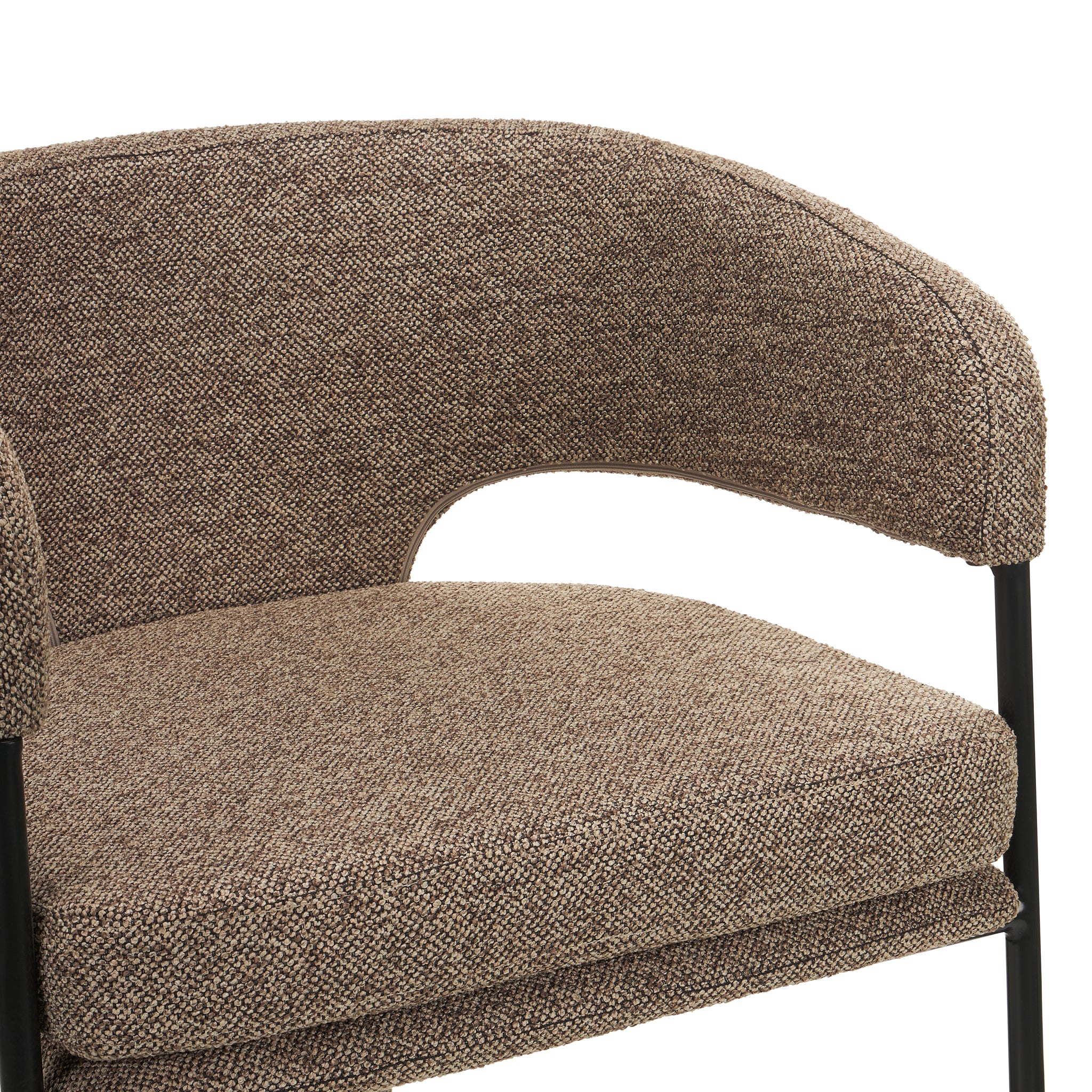 Set of 2 - Lorvain Fabric Dining Chair - Cobble Chocolate Dining Chairs Mars-Core