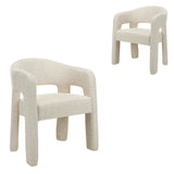 Set of 2 - Lunet Fabric Dining Chair - Verona Ivory Dining Chairs Mars-Core