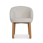 Set of 2 - Bruna Natural Dining Chair - Ivory Beige Dining Chair Cino-Core