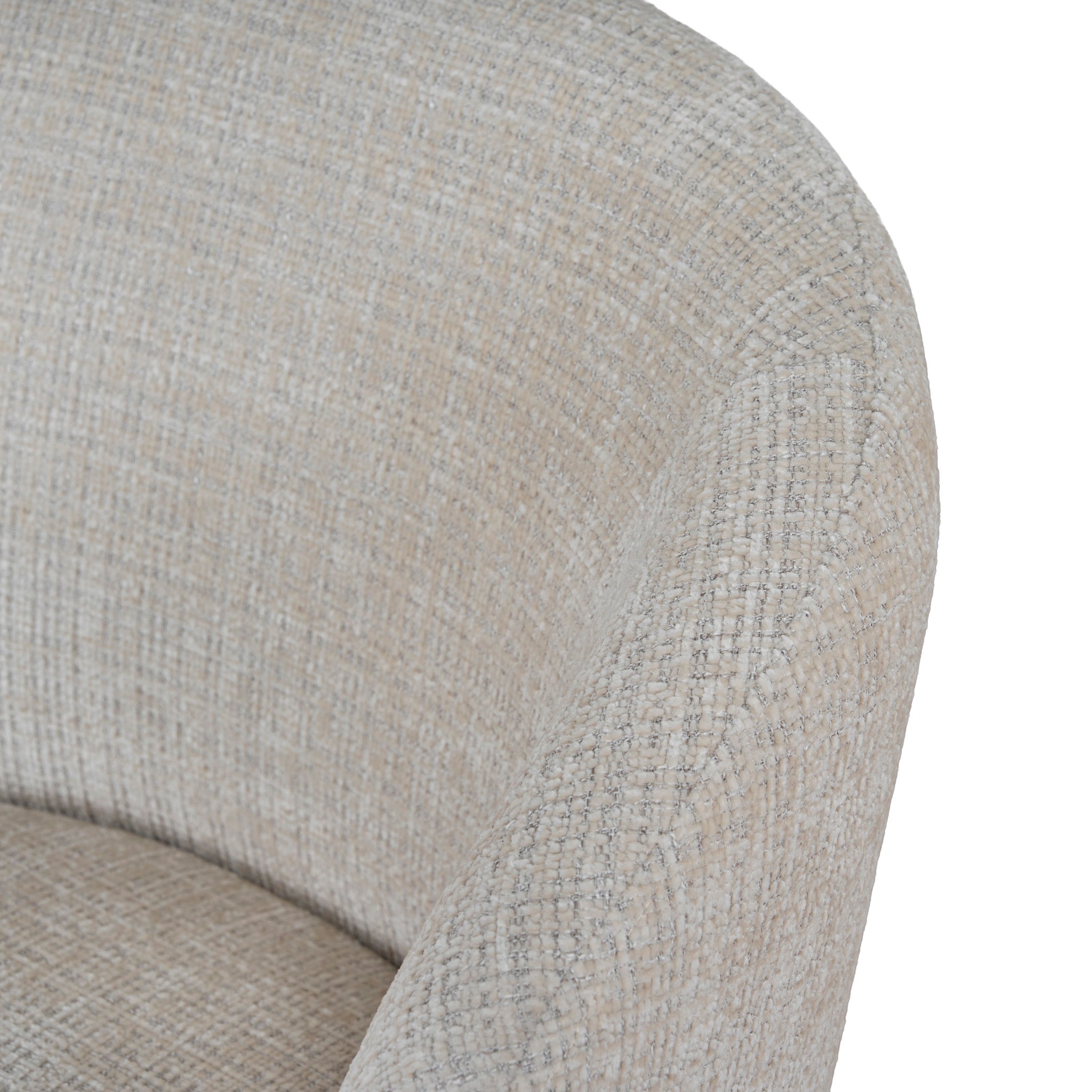 Set of 2 - Bruna Natural Dining Chair - Ivory Beige Dining Chair Cino-Core