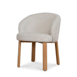Set of 2 - Bruna Natural Dining Chair - Ivory Beige Dining Chair Cino-Core