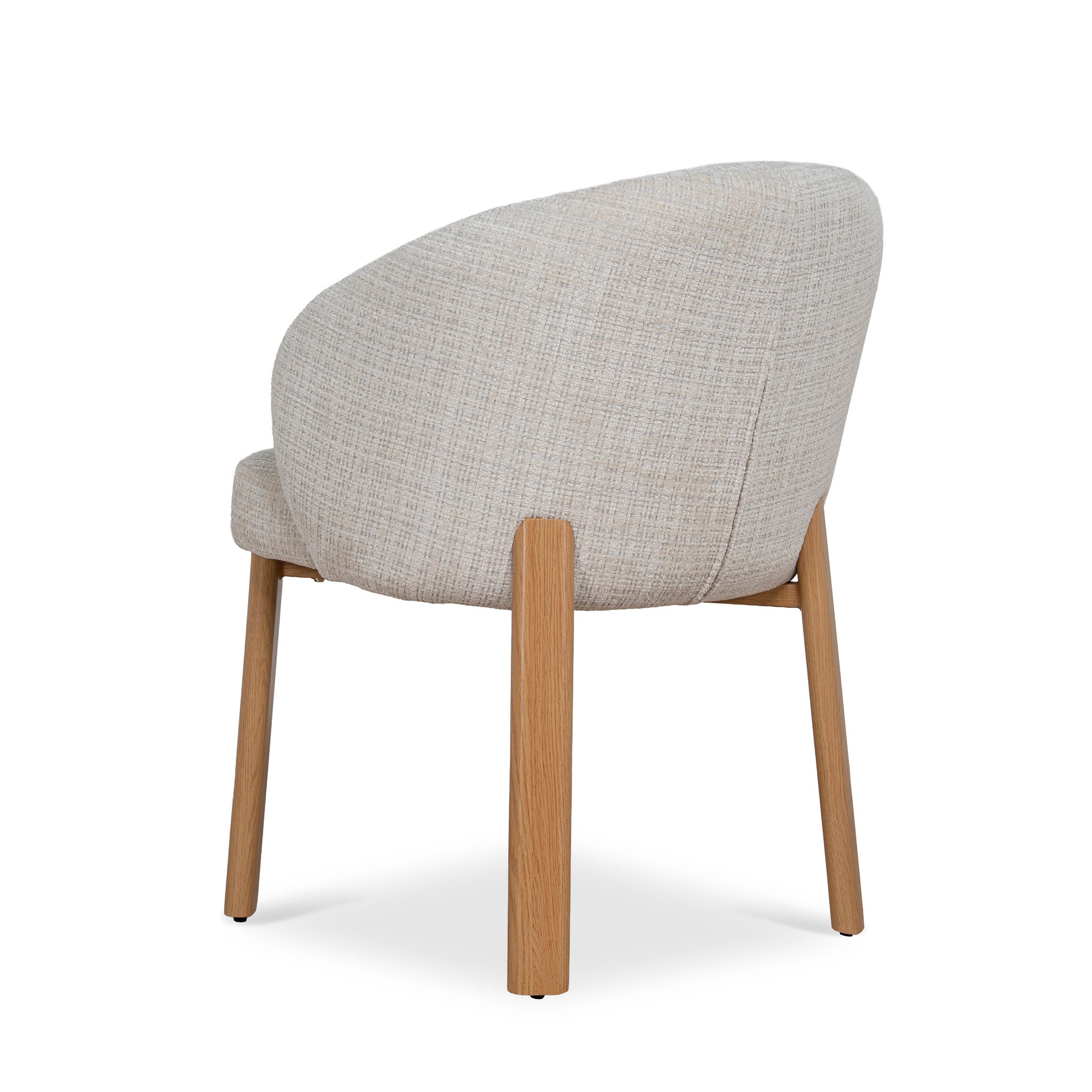 Set of 2 - Bruna Natural Dining Chair - Ivory Beige Dining Chair Cino-Core