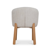 Set of 2 - Bruna Natural Dining Chair - Ivory Beige Dining Chair Cino-Core