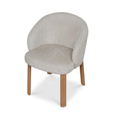 Set of 2 - Bruna Natural Dining Chair - Ivory Beige Dining Chair Cino-Core