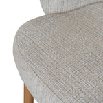 Set of 2 - Bruna Natural Dining Chair - Ivory Beige Dining Chair Cino-Core