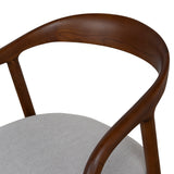 Set of 2 - Rowan Walnut Dining Chair - Naxos Beige