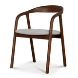 Set of 2 - Rowan Walnut Dining Chair - Naxos Beige