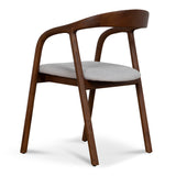 Set of 2 - Rowan Walnut Dining Chair - Naxos Beige