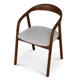 Set of 2 - Rowan Walnut Dining Chair - Naxos Beige