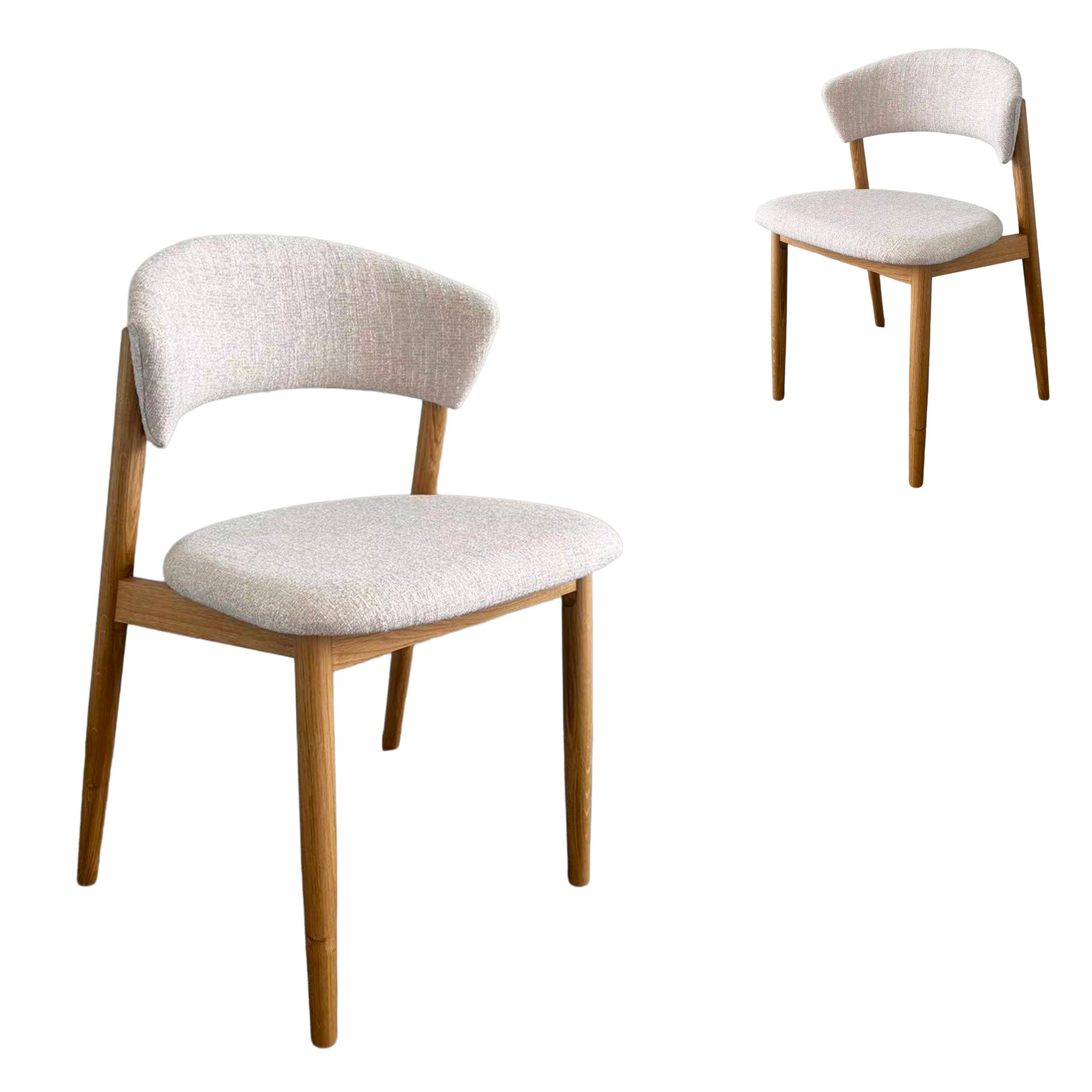 Set of 2 - Tove Natural Dining Chair - Califonia Beige Hanson-Core