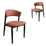 Set of 2 - Tove Black Dining Chair - California Copper Hanson-Core