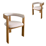 Set of 2 - Roux Natural Dining Armchair - Califonia Beige Hanson-Core