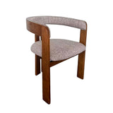 Set of 2 - Roux Distressed Walnut Dining Armchair - California Taupe Hanson-Core
