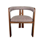Set of 2 - Roux Distressed Walnut Dining Armchair - California Taupe Hanson-Core