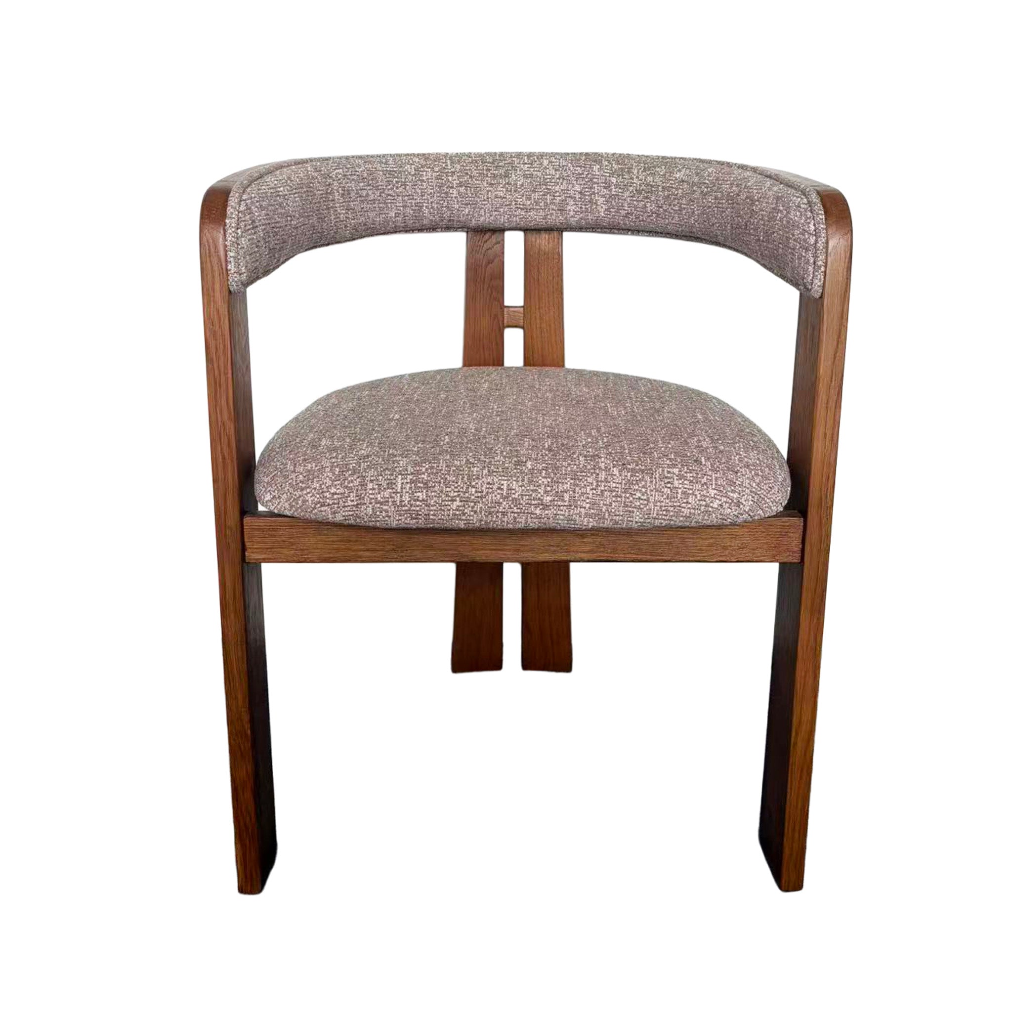 Set of 2 - Roux Distressed Walnut Dining Armchair - California Taupe Hanson-Core
