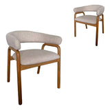 Set of 2 - Soren Natural Dining Armchair - Califonia Beige Hanson-Core
