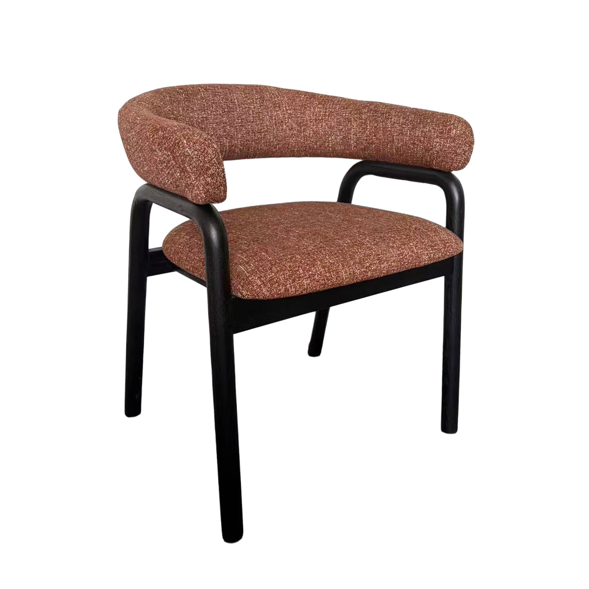 Set of 2 - Soren Black Dining Armchair - California Copper Hanson-Core