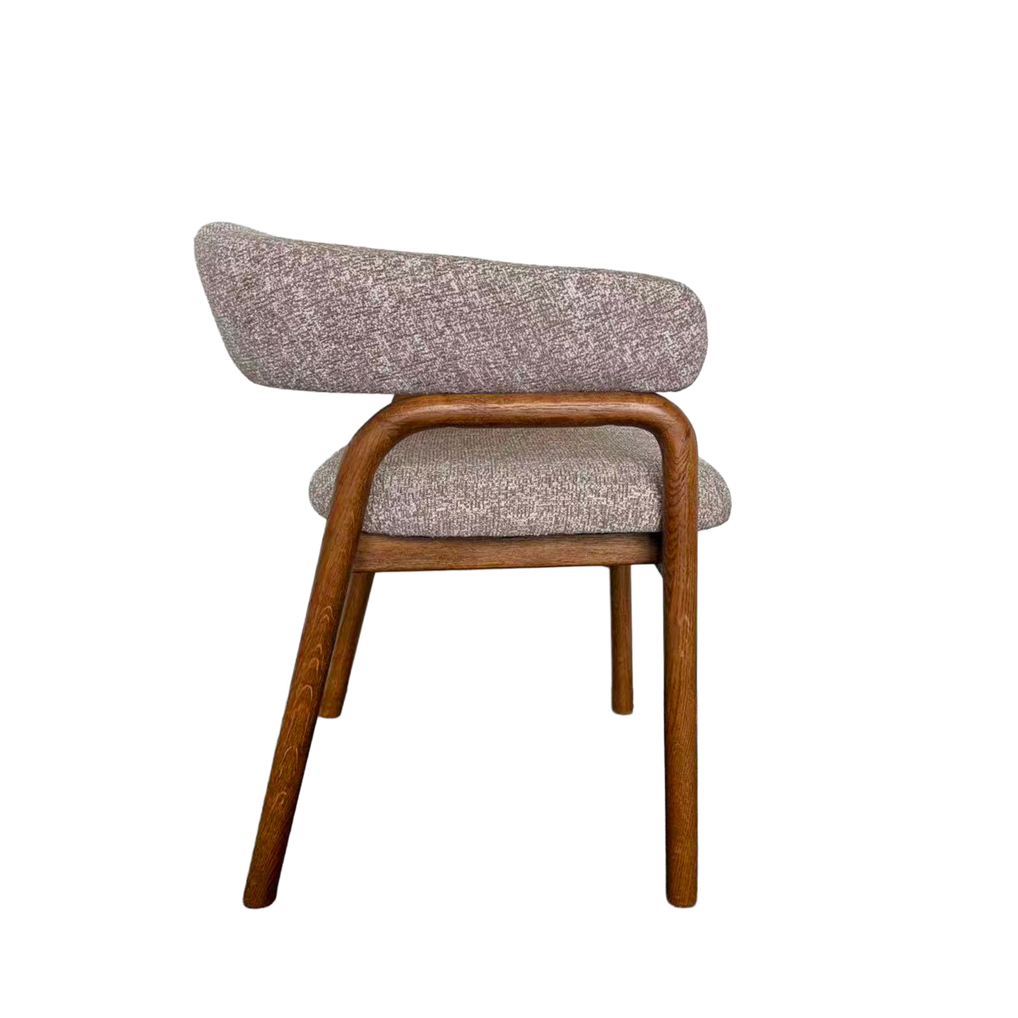 Set of 2 - Soren Distressed Walnut Dining Armchair - California Taupe Hanson-Core