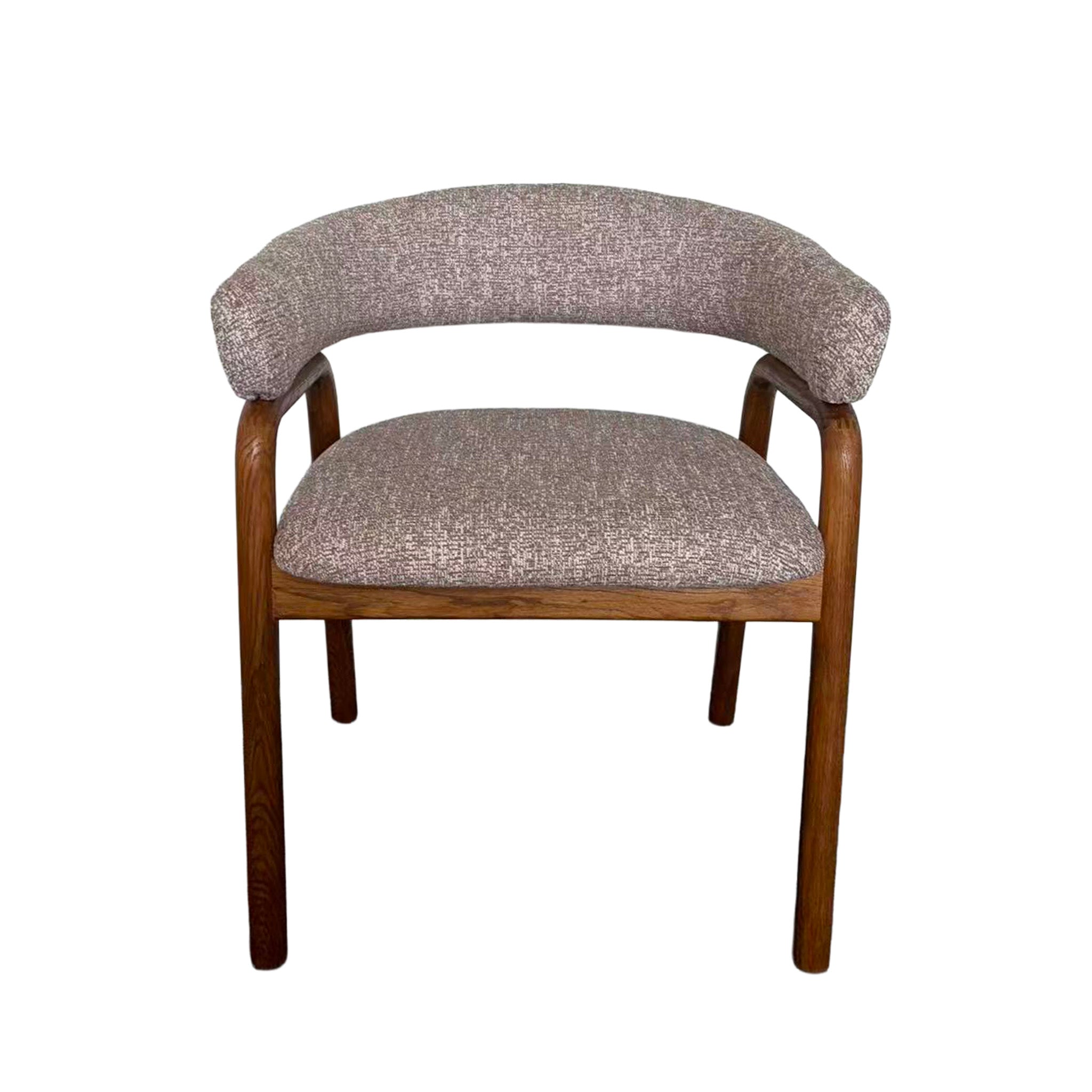 Set of 2 - Soren Distressed Walnut Dining Armchair - California Taupe Hanson-Core