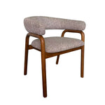 Set of 2 - Soren Distressed Walnut Dining Armchair - California Taupe Hanson-Core