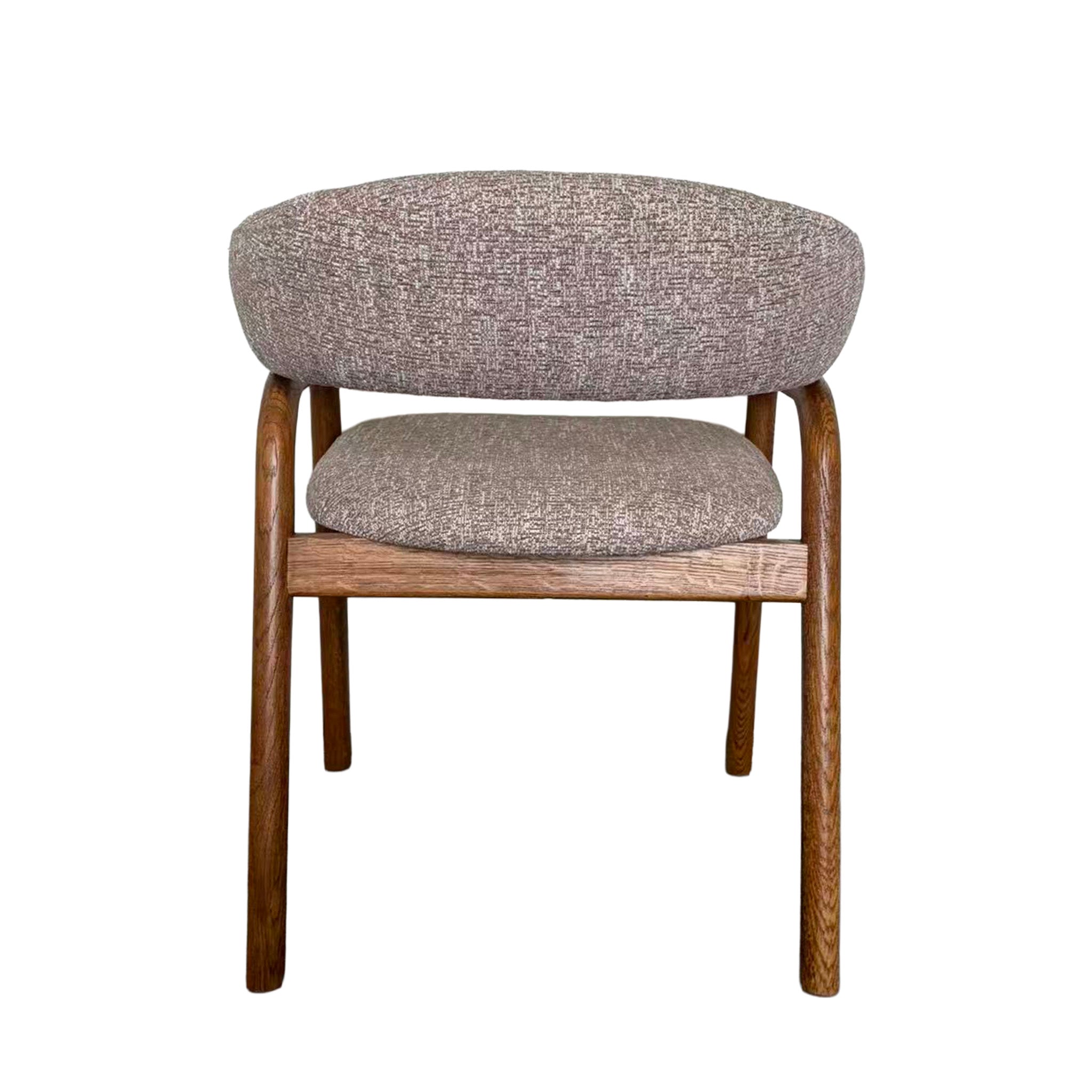 Set of 2 - Soren Distressed Walnut Dining Armchair - California Taupe Hanson-Core