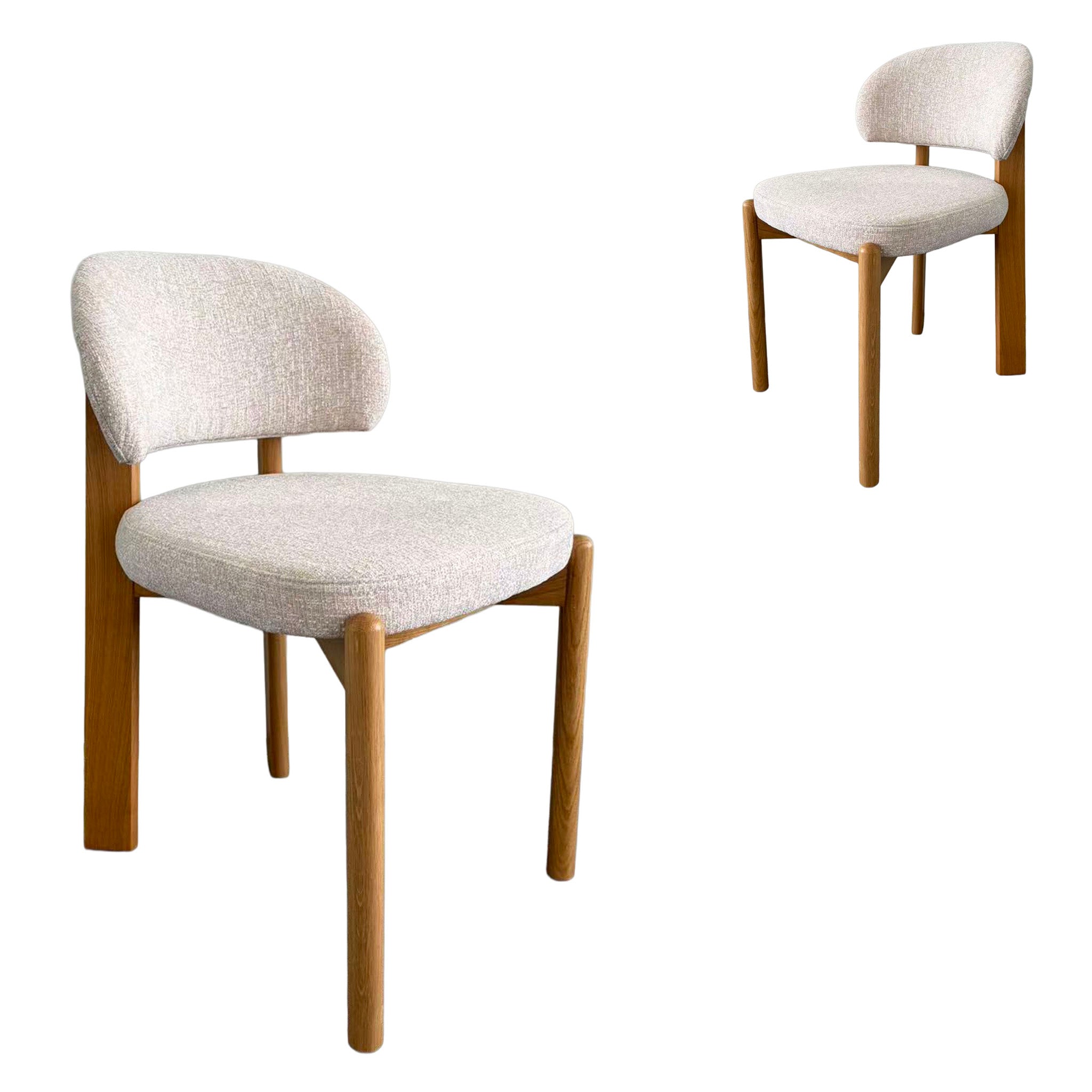 Set of 2 - Ansel Natural Dining Chair - Califonia Beige Hanson-Core