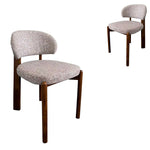 Set of 2 - Ansel Distressed Walnut Dining Chair - California Taupe Hanson-Core