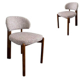 Set of 2 - Ansel Distressed Walnut Dining Chair - California Taupe Hanson-Core