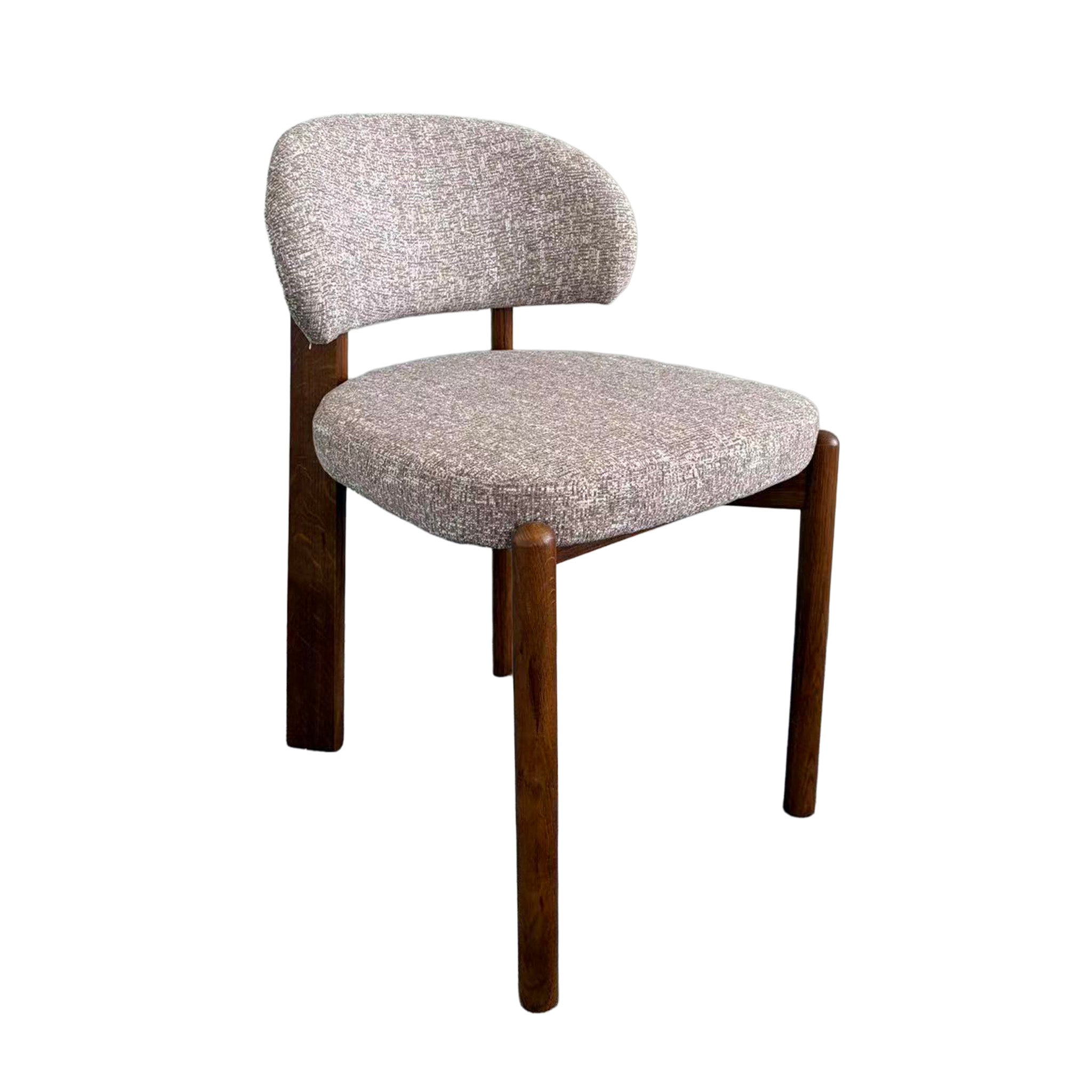 Set of 2 - Ansel Distressed Walnut Dining Chair - California Taupe Hanson-Core
