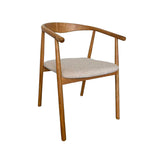 Set of 2 - Bastien Natural Dining Armchair - Califonia Beige Hanson-Core