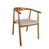 Set of 2 - Bastien Natural Dining Armchair - Califonia Beige Hanson-Core