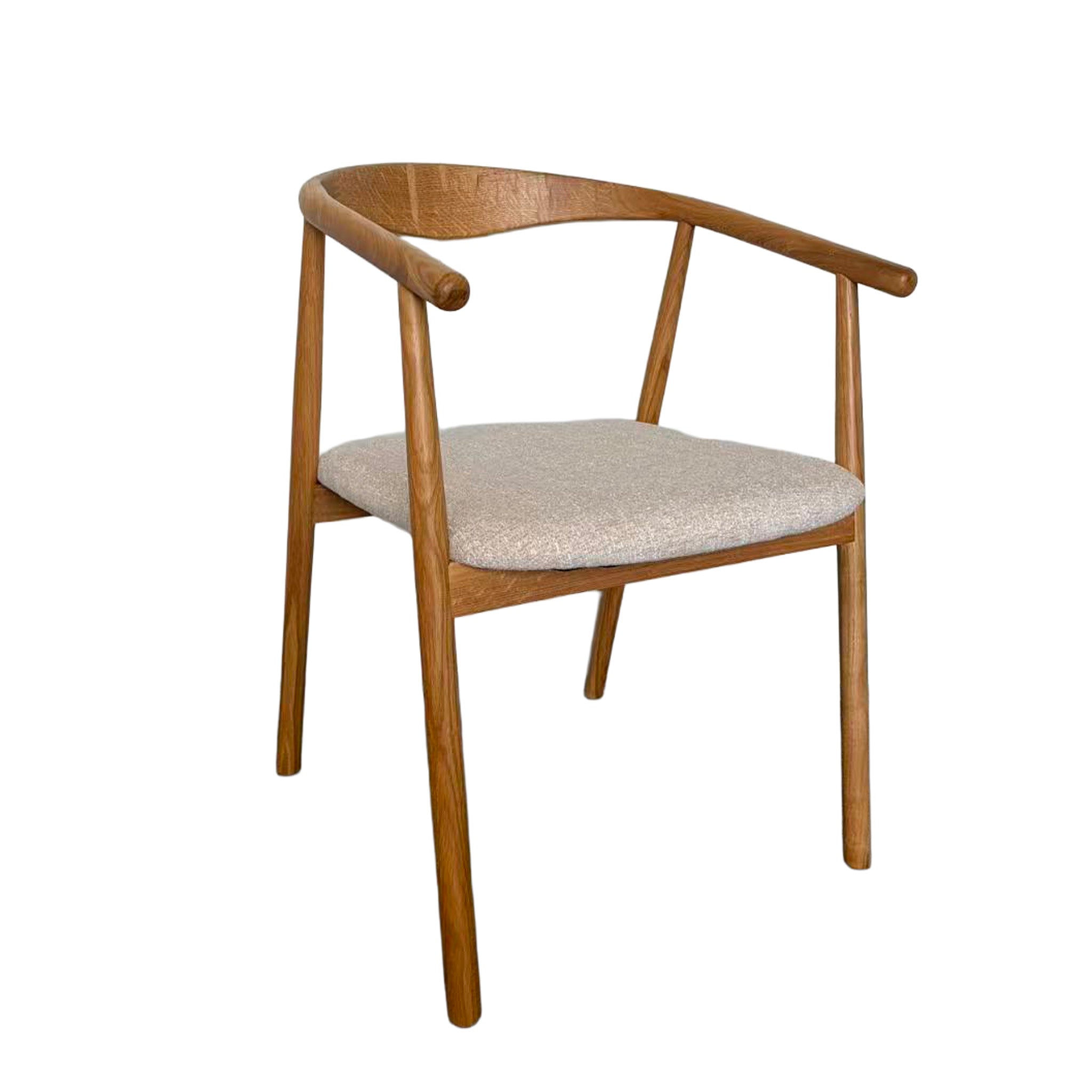 Set of 2 - Bastien Natural Dining Armchair - Califonia Beige Hanson-Core
