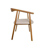 Set of 2 - Bastien Natural Dining Armchair - Califonia Beige Hanson-Core