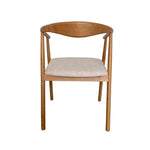 Set of 2 - Bastien Natural Dining Armchair - Califonia Beige Hanson-Core