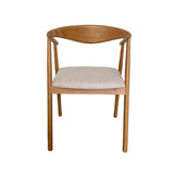 Set of 2 - Bastien Natural Dining Armchair - Califonia Beige Hanson-Core