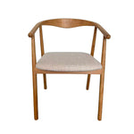 Set of 2 - Bastien Natural Dining Armchair - Califonia Beige Hanson-Core