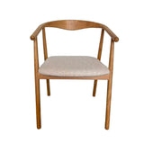 Set of 2 - Bastien Natural Dining Armchair - Califonia Beige Hanson-Core