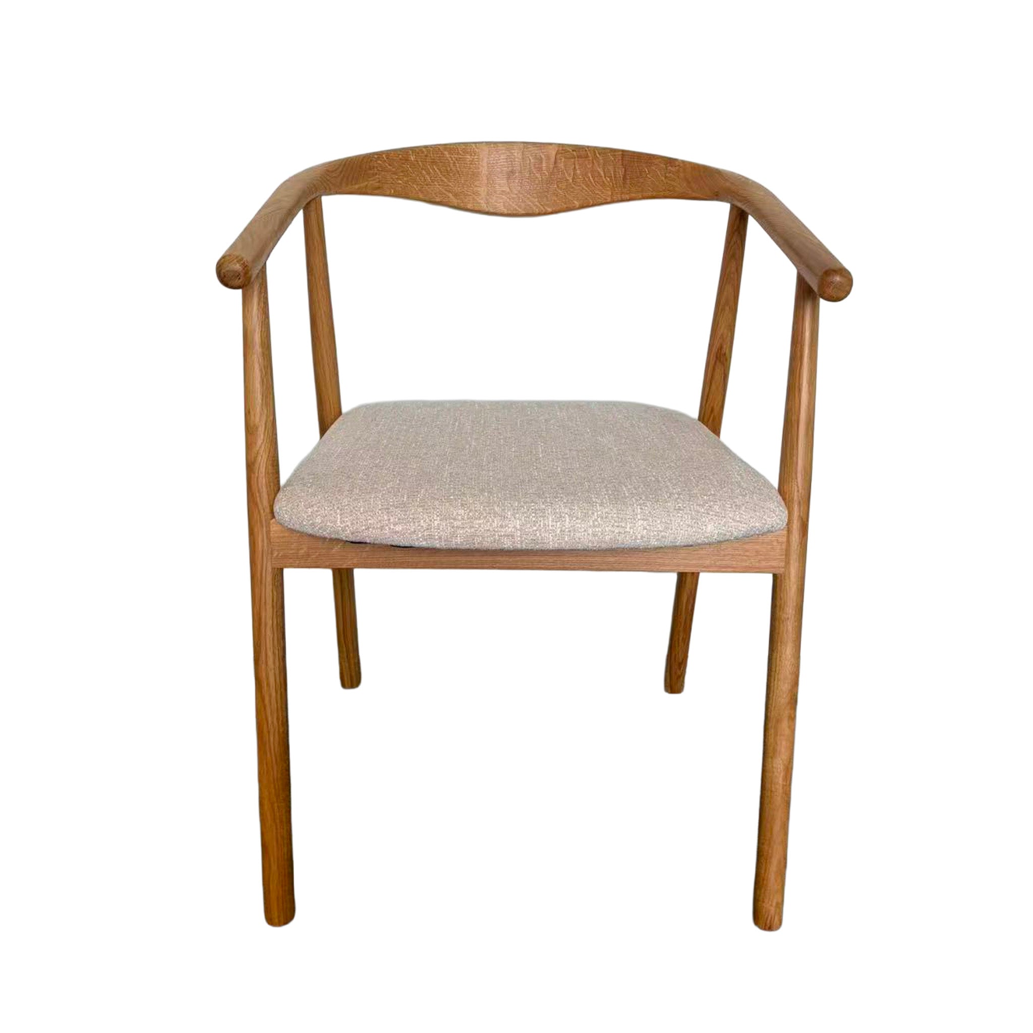 Set of 2 - Bastien Natural Dining Armchair - Califonia Beige Hanson-Core