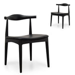 Set of 2 - Henrik Dining Chair - Full Black Dining Chair Swady-Core   