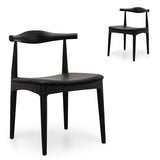 Set of 2 - Henrik Dining Chair - Full Black Dining Chair Swady-Core   