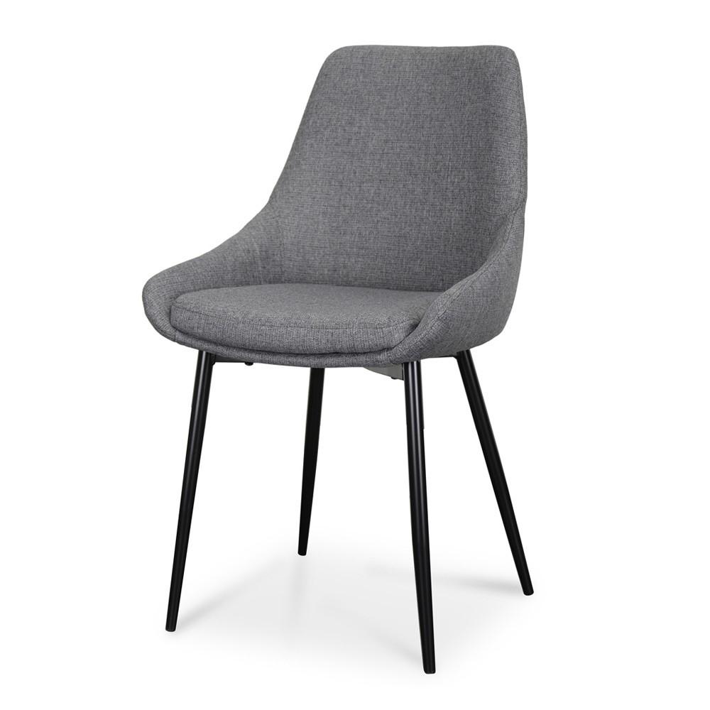Ex Display - Alfie Fabric Dining Chair - Dark Grey Dining Chair Sendo-Core
