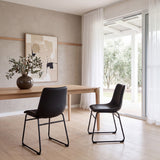 Set of 2 - Darcy Dining Chair - Black PU Dining Chair Sendo-Core