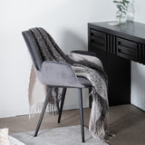 Ex Display - Alice Dining Chair - Dark Grey Velvet Dining Chair Sendo-Core