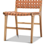 Set of 2 - Xander Dining Chair - Leather Teak & Natural Tan Dining Chair Eastern-Local