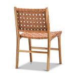 Set of 2 - Xander Dining Chair - Leather Teak & Natural Tan Dining Chair Eastern-Local