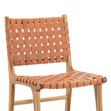 Set of 2 - Xander Dining Chair - Leather Teak & Natural Tan Dining Chair Eastern-Local