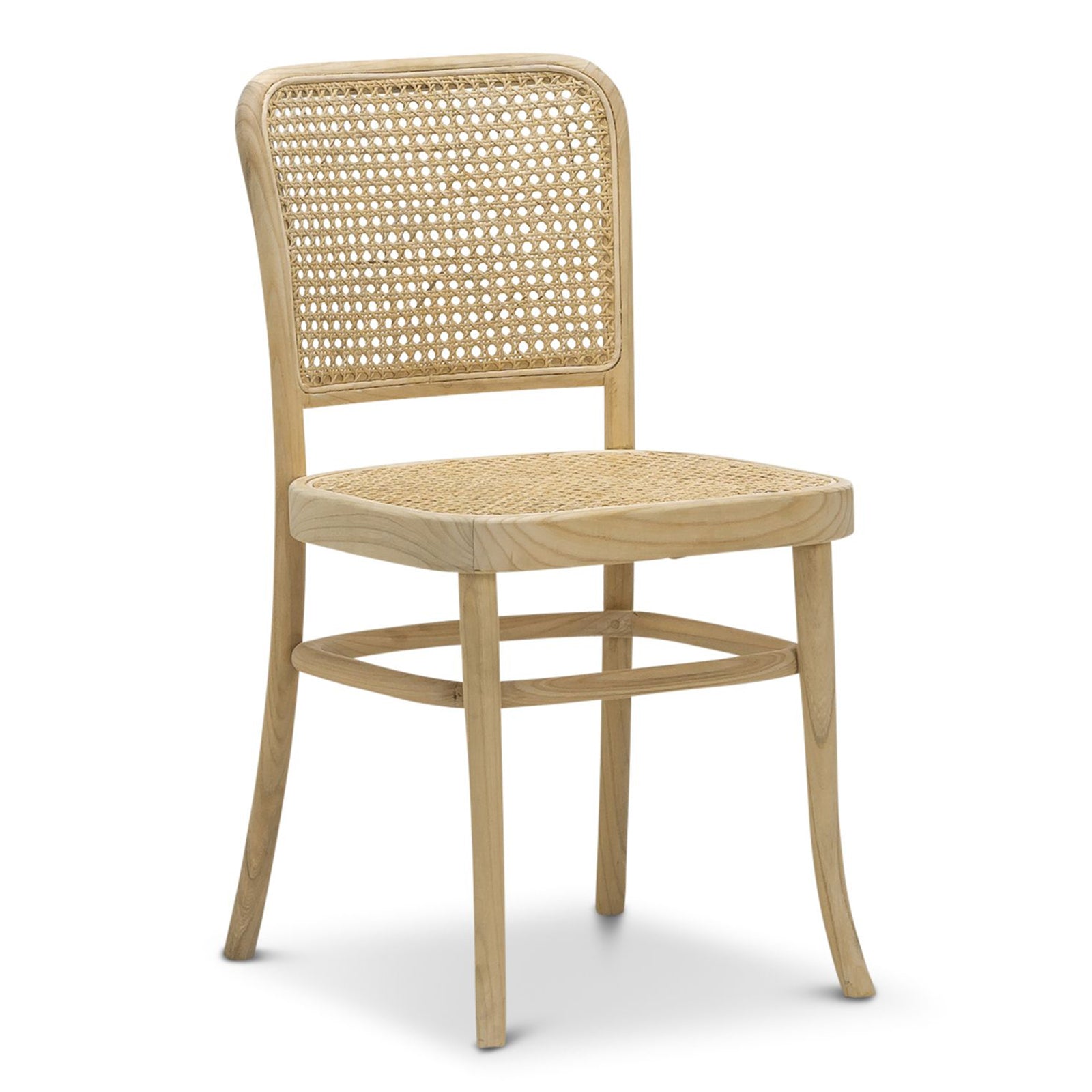 Set of 2 - Zara Teak Wood Cane Dining Chair - Natural Dining Chair Eastern-local
