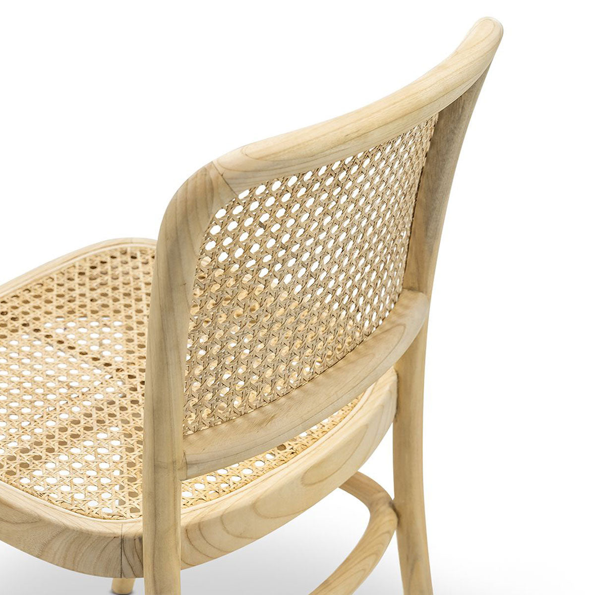 Set of 2 - Zara Teak Wood Cane Dining Chair - Natural Dining Chair Eastern-Local